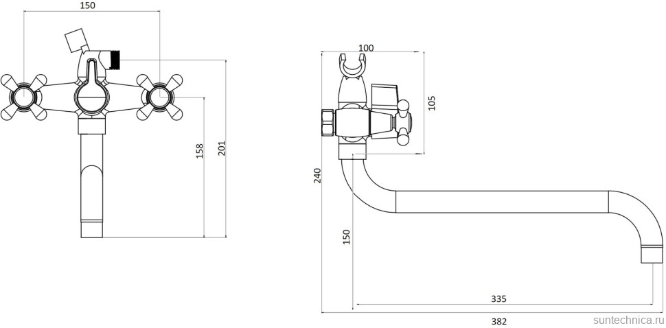 Универсальный смеситель Orange One Life P03-221cr