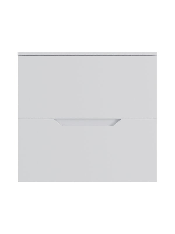 Мебель для ванной комнаты Orange Line 60 подвесная, 2 ящика, матовая белая с раковиной B05-520W