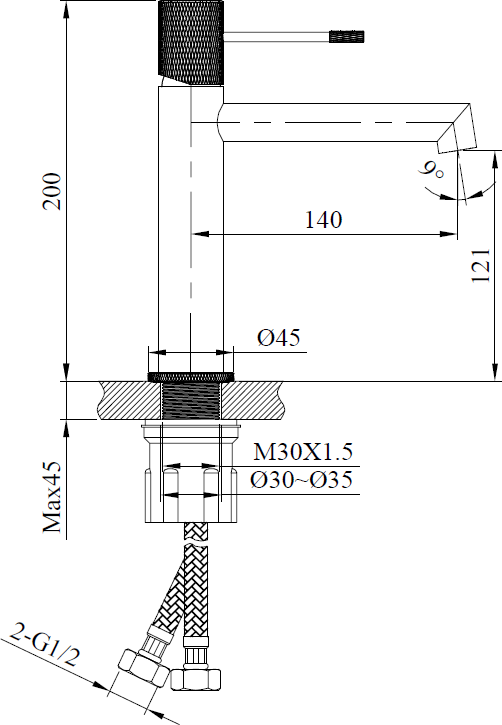 Смеситель для раковины AltroBagno Intento AltroBagnoIntento0132MW матовый белый