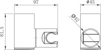 Настенный держатель Lemark LM8081C поворотный