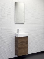 Тумба с раковиной Comforty Асти 40 подвесная, темно-коричневый дуб