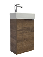 Тумба с раковиной Comforty Асти 40 подвесная, темно-коричневый дуб
