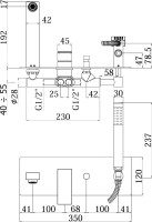 Встраиваемый смеситель для душа и ванны Paffoni Elle EL001NO С ВНУТРЕННЕЙ ЧАСТЬЮ