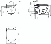 Унитаз подвесной Ideal Standard Tesi T536001 с микролифтом