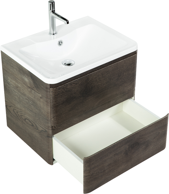 Мебель для ванной комнаты BelBagno Albano 60 подвесная, rovere nature grigio