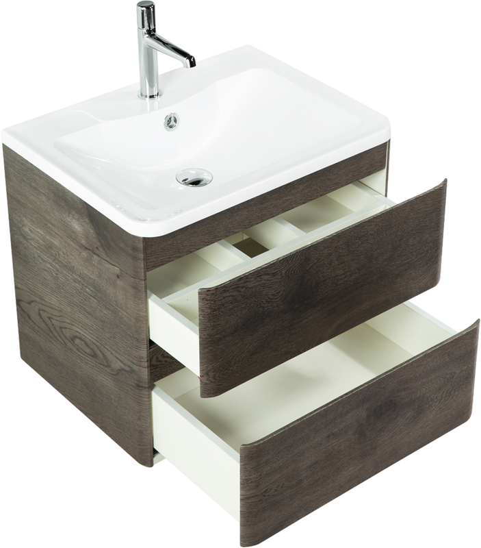 Мебель для ванной комнаты BelBagno Albano 60 подвесная, rovere nature grigio