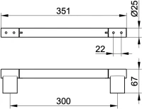 Поручень Keuco Plan 14907370000 черный Поручень Keuco Plan 14907370000 черный