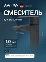 Смеситель для раковины AM.PM Gem F90A02122 черный