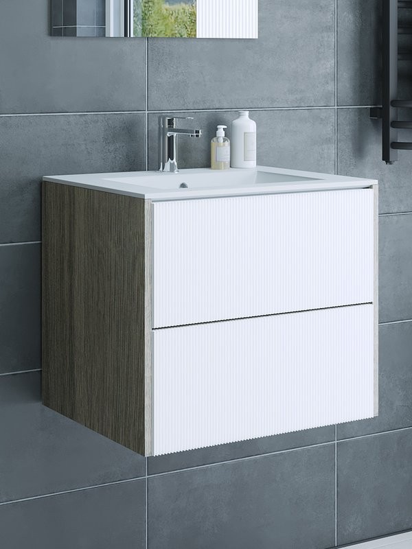 Тумба с раковиной Sanflor Диана 65 дуб шерман