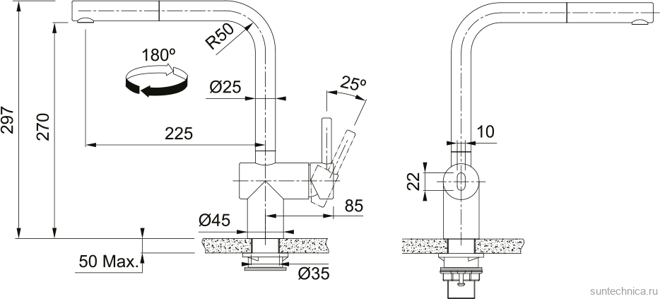 Смеситель для кухни Franke Atlas Neo Sensor 115.0625.525 матовый черный