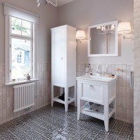Шкаф пенал для ванной VitrA Valarte Valarte 55 матовый белый L