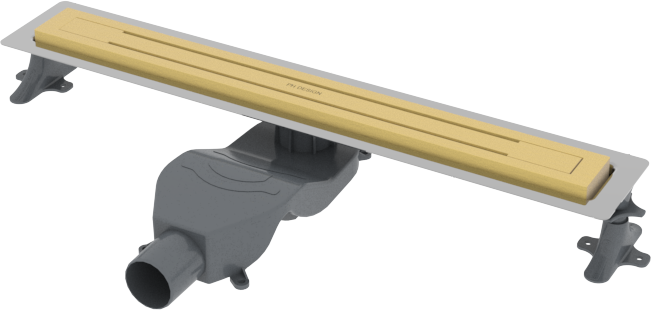 Душевой трап (лоток) Boheme Premium Trendy 80 см, матовое золото