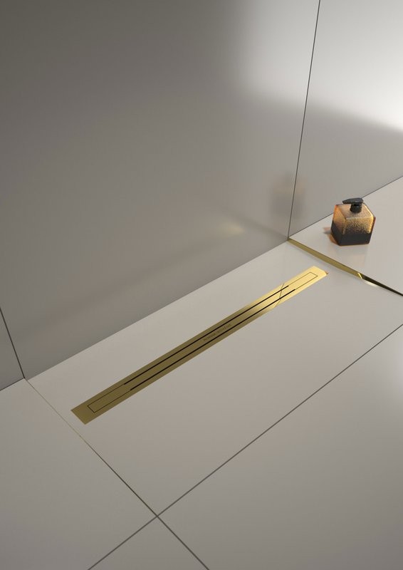 Душевой трап (лоток) Boheme Premium Trendy 80 см, матовое золото