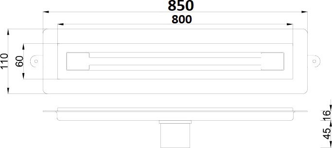 Душевой трап (лоток) Boheme Premium Trendy 80 см, матовое золото