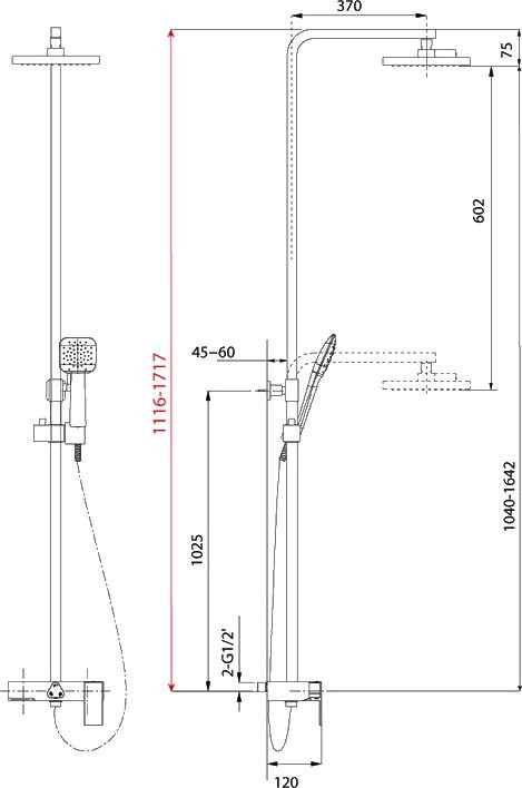 Душевая стойка Lemark Tropic LM7005C