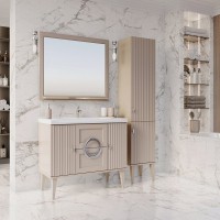 Тумба с раковиной ASB-Woodline Федерика 100 тирамису софт Тумба с раковиной ASB-Woodline Федерика 100 тирамису софт