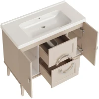 Тумба с раковиной ASB-Woodline Федерика 100 тирамису софт Тумба с раковиной ASB-Woodline Федерика 100 тирамису софт