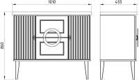 Тумба с раковиной ASB-Woodline Федерика 100 тирамису софт Тумба с раковиной ASB-Woodline Федерика 100 тирамису софт