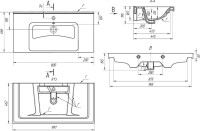 Тумба с раковиной ASB-Woodline Федерика 100 тирамису софт Тумба с раковиной ASB-Woodline Федерика 100 тирамису софт
