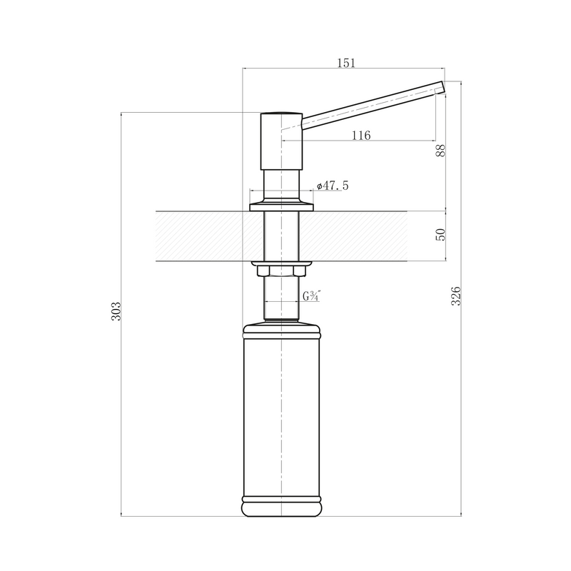 Дозатор для кухонной мойки Florentina Марко jasmine