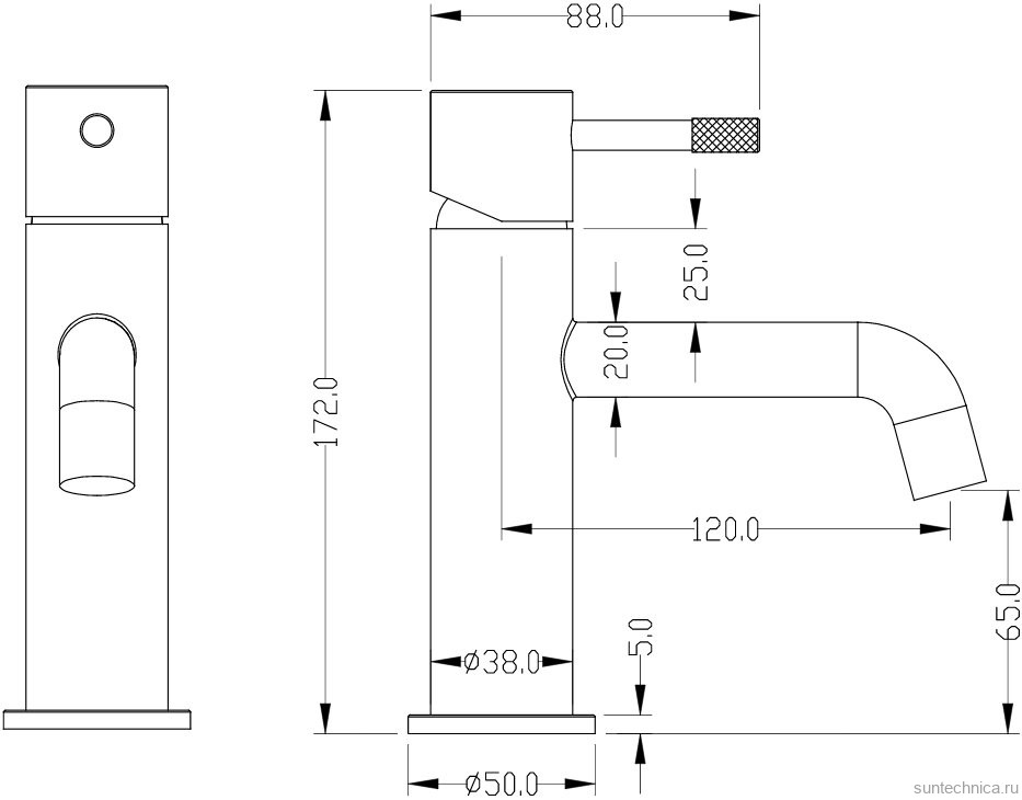 Смеситель для раковины Boheme Uno 461-MW белый
