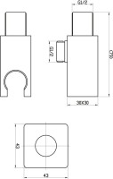 Шланговое подключение BelBagno Nova BB-DHLA-IN держатель для душа