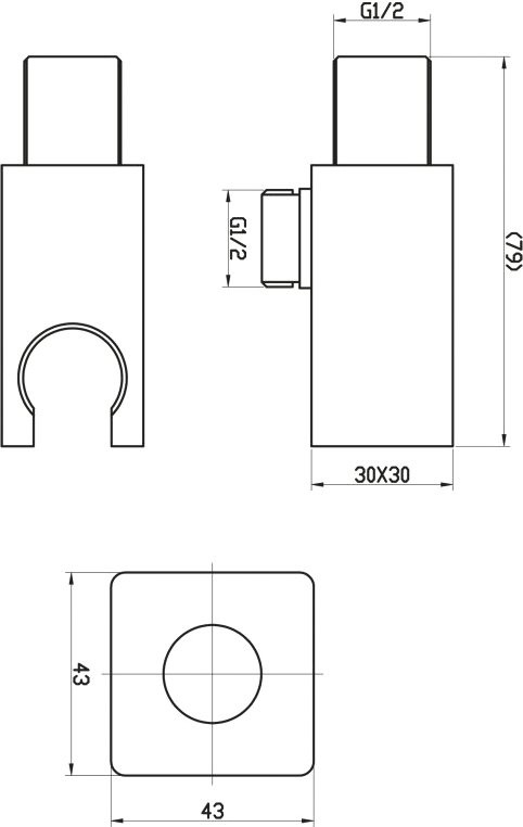 Шланговое подключение BelBagno Nova BB-DHLA-IN держатель для душа