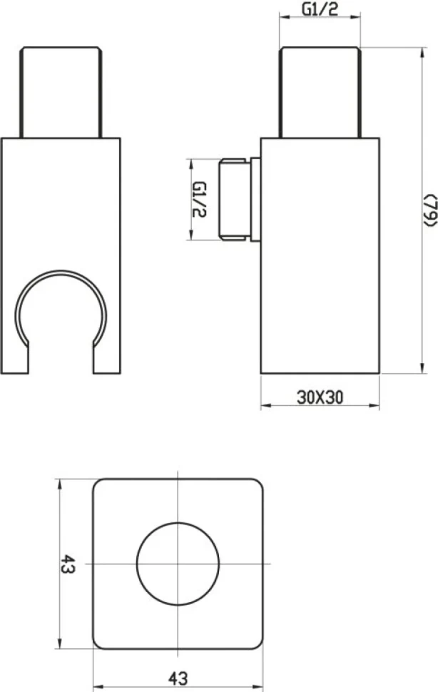 Шланговое подключение BelBagno Nova BB-DHLA-IN держатель для душа