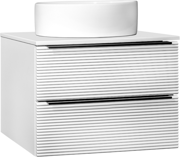 Тумба с раковиной Runo Орлеан 70 белая матовая, белый глянец, раковина Ovale 50