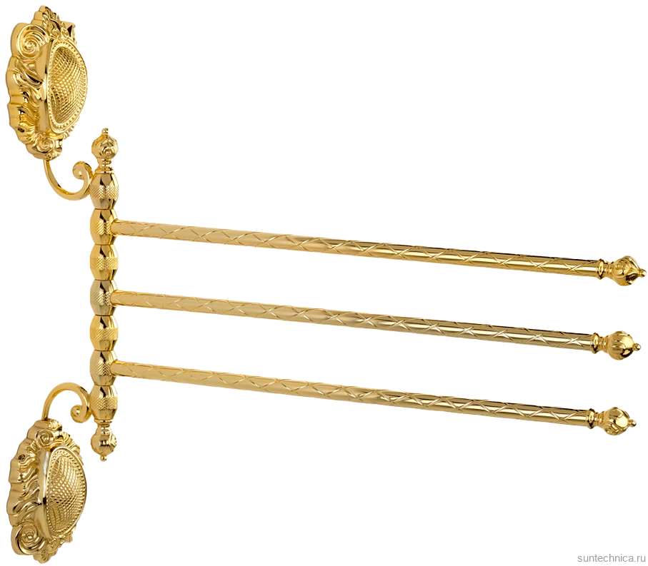 Полотенцедержатель Migliore Cleopatra 16700 тройной поворотный, золото