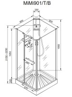 Душевая кабина Ceruttispa Mimi 90T Душевая кабина Ceruttispa Mimi 90T