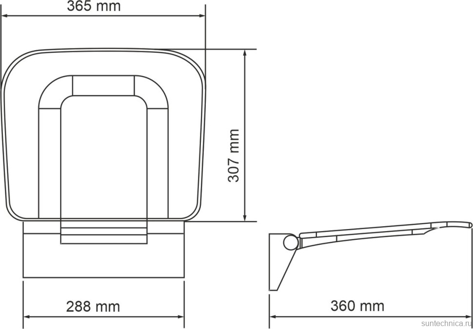Сиденье для душа Wasserkraft SS403 белое