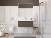 Тумба под раковину без столешницы BelBagno Uno 100 подвесная, 1 ящик, матовая бежевая