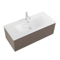 Тумба под раковину без столешницы BelBagno Uno 100 подвесная, 1 ящик, матовая бежевая
