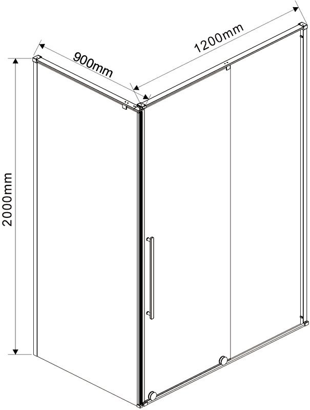 Душевой уголок Vincea Arno VSR-1A9012CLB 120x90 см, профиль черный