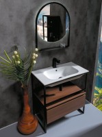 Мебель для ванной комнаты Armadi Art Loft 80 dark wood, напольная