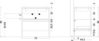 Мебель для ванной комнаты Armadi Art Loft 80 dark wood, напольная