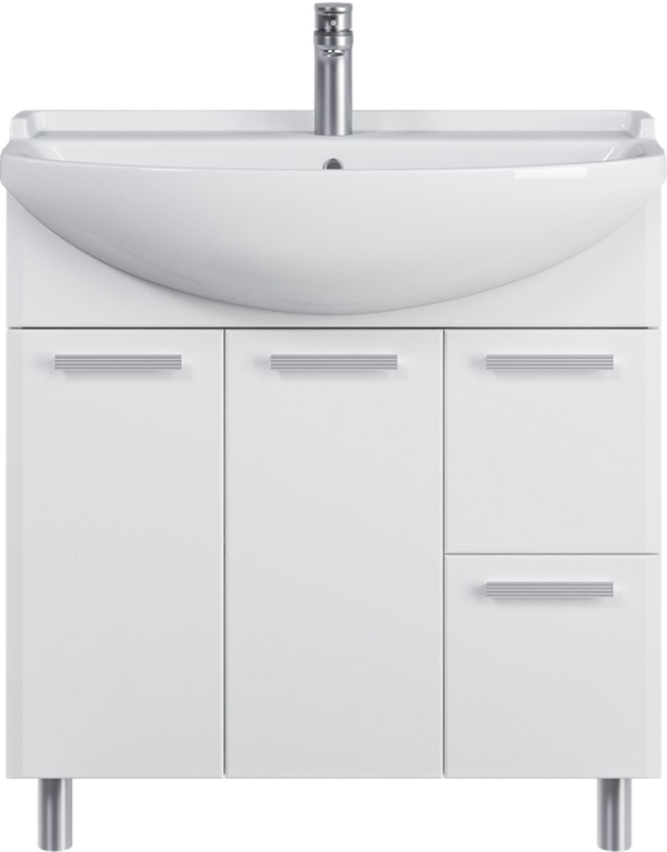 Тумба под раковину SanStar Аура 80 напольная, белая