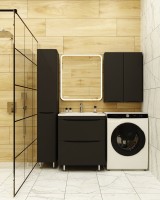 Мебель для ванной комнаты Style Line Бергамо Мини 70 Люкс Plus напольная, антискрейтч черная