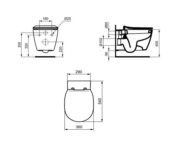 Комплект Ideal Standard Connect AquaBlade E211601
