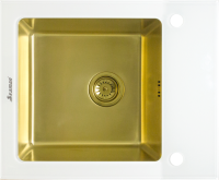 Мойка кухонная Seaman Eco Glass SMG-610W-Gold