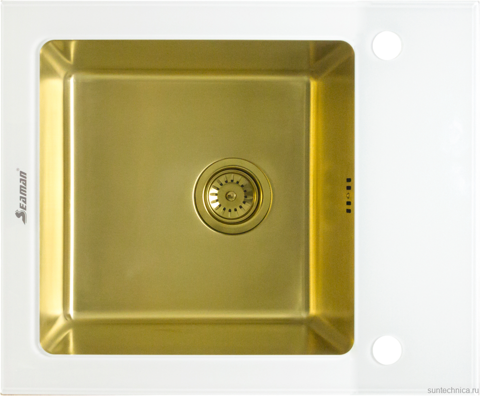 Мойка кухонная Seaman Eco Glass SMG-610W-Gold