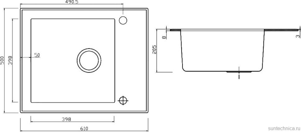 Мойка кухонная Seaman Eco Glass SMG-610W-Gold