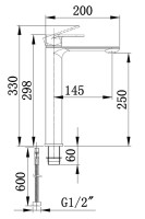 Смеситель для раковины BOCH MANN Santa XLB BM8597 черный Смеситель для раковины BOCH MANN Santa XLB BM8597 черный