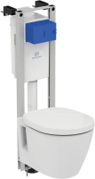 Комплект Унитаз подвесной Ideal Standard Connect + Крышка E712701 с микролифтом, петли хром + Инсталляция Prosys Eco Frame M