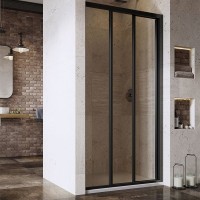 Душевая дверь в нишу Ravak Supernova ASDP3-90 Transparent, 200, профиль черный