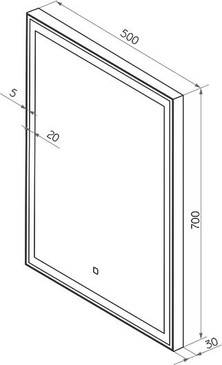 Зеркало CONTINENT Strong 50х70 с подсветкой