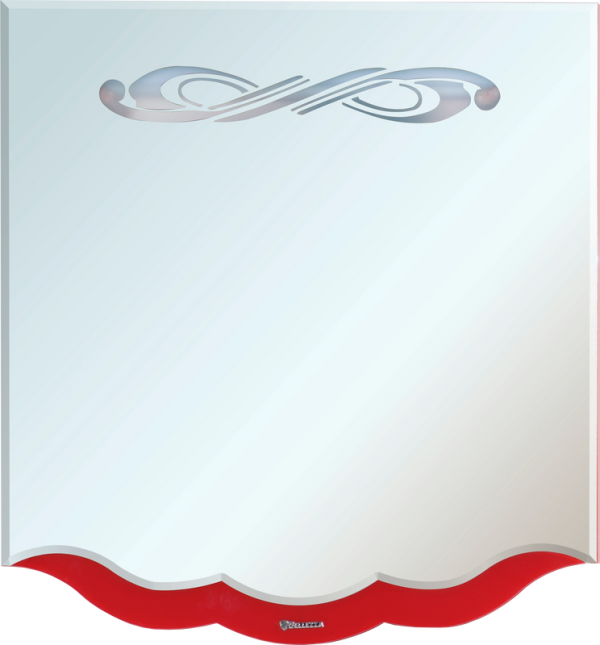 Зеркало Bellezza Версаль 90 красное