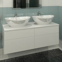 Тумба под раковину Orange Otto 130 белый глянец