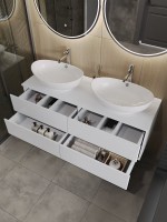 Тумба под раковину Orange Otto 130 белый глянец